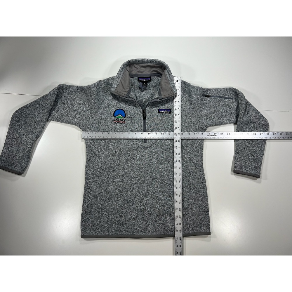Patagonia Women's Med Better Sweater 1/4 Zip Pullover Big Sky Montana Gray 25618 - Picture 8 of 11